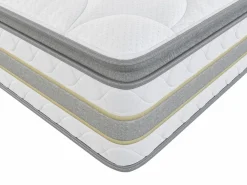 Ysmée Conjunto somier arcón + colchón de muelles ensacados - 160 x 200 cm - CANTERBURY de YSMÉE Blanco Outlet