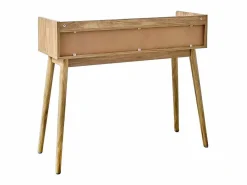 Calicosy Consola 2 cajones con frentes de ratán y patas de madera L100 cm - PALMO Color natural claro Online