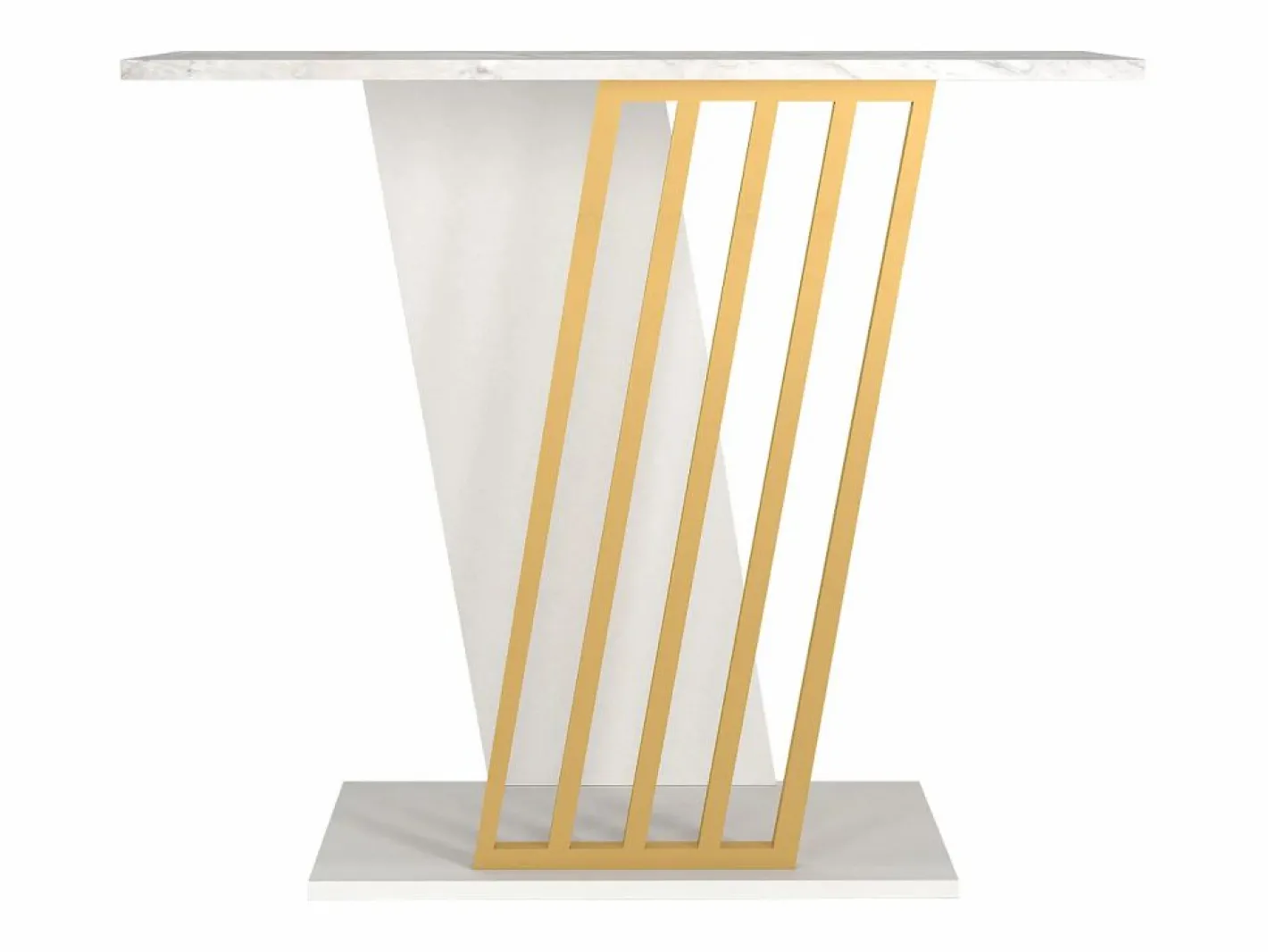Consola - Color: Efecto mármol blanco y dorado - ORSONA^Vente-unique New