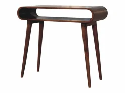 Consola Amaya estilo nórdico Artisan Furniture, 1 estante abierto, marrón oscuro Marru00f3n chocolate Online