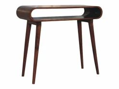 Consola Amaya estilo nórdico Artisan Furniture, 1 estante abierto, marrón oscuro Marru00f3n chocolate Online