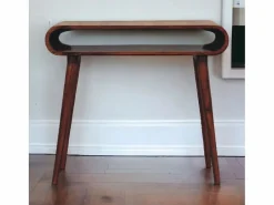 Consola Amaya estilo nórdico Artisan Furniture, 1 estante abierto, marrón oscuro Marru00f3n chocolate Online