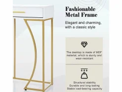 Consola con 2 cajones - estilo moderno - y Dorado^ModernLuxe New