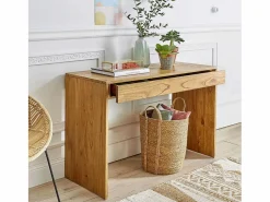 BERAH GETAH Consola de madera de mindi maciza Color natural claro Hot