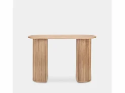 Consola de Madera Natural 74 x 110- Trena Marru00f3n Outlet