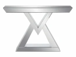 Vente-unique Consola|Consola de MDF y espejo - Color: plata - ISIDA