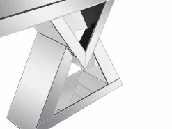 Vente-unique Consola|Consola de MDF y espejo - Color: plata - ISIDA
