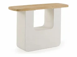 Consola de poliresina cemento y tablero de madera de abeto Blanco Sale