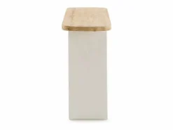 Consola de poliresina cemento y tablero de madera de abeto Blanco Sale