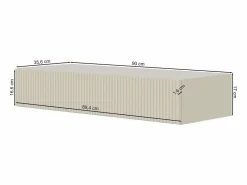 Consola flotante con cajón - Gris beige - 90 cm - VELDIO^SELSEY Discount