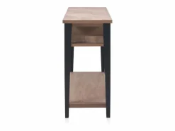 Consola madera fresno con cajón y patas metálicas^ New