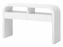 Consola mesa 120x35,5x76,5cm - con 2 cajones - Esquinas redondeadas - estantes abiertos - MDF -^ModernLuxe Hot