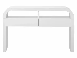 Consola mesa 120x35,5x76,5cm - con 2 cajones - Esquinas redondeadas - estantes abiertos - MDF -^ModernLuxe Hot
