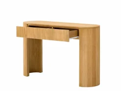 Consola mesa 120x33x76cm - con 2 cajones - Esquinas redondeadas - MDF - Natural^ModernLuxe Clearance