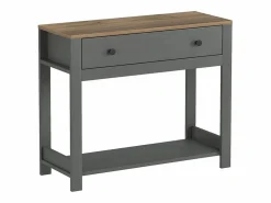 Consola para recibidor color blanco estilo clásico con cajón Corlay - Negro Online