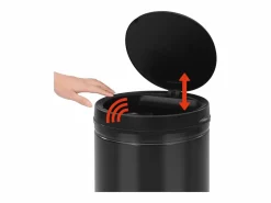 Helloshop26 Contenedor automático con sensor de 70 l acero al carbono negro 02_0043843 Gris Hot