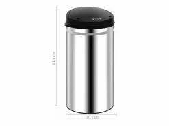 Helloshop26 Cubo De Basura Para Cocina|Contenedor automático de acero inoxidable con sensor de 50 litros 02_0006066