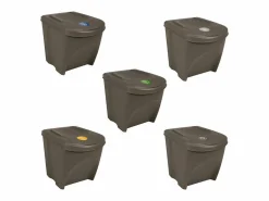 Helloshop26 Cubo De Basura Para Cocina|Contenedores de basura apilables 3 uds. 75 L polipropileno 02_0043894