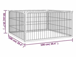 Corral para perros 4 paneles acero con recubrimiento en polvo^Clicnbuy