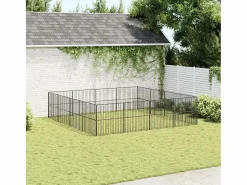 Clicnbuy Seguridad Para Mascotas|Corralito para perros con 16 paneles acero galvanizado