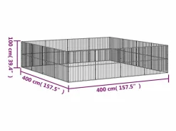 Clicnbuy Seguridad Para Mascotas|Corralito para perros con 16 paneles acero galvanizado