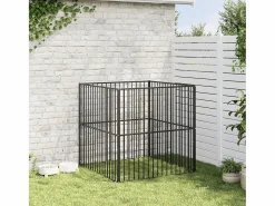 Clicnbuy Seguridad Para Mascotas|Corralito para perros con 4 paneles acero galvanizado