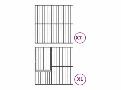 Corralito para perros con 8 paneles acero galvanizado^Clicnbuy Clearance