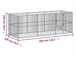 Corralito para perros con 8 paneles acero galvanizado^Clicnbuy Clearance