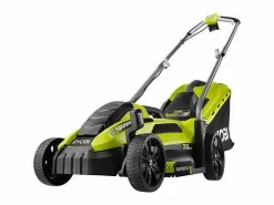 Cortacésped eléctrico 1300W RYOBI RLM13E33S con asas ergonómicas ajustables en altura Amarillo New