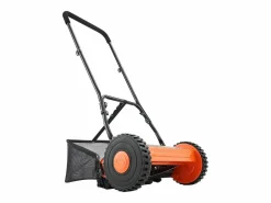Cortacésped|Cortacésped Manual SucceBuy, Ancho de Corte 35cm, 5 Cuchillas de Acero, Altura de Corte Ajustable de 1.5 a 4.5 cm, Equipado con Bolsa de Recogida