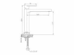 Cortes Grifo mezclador lavabo medio cromado^Essebagno Best