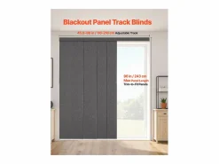 Cortina de Paneles SucceBuy Oscurecedores Verticales en Carril 116-218 cm de Ancho, Panel Japonés Ajustable hasta 243 cm de Alto, Ideal para Puertas Correderas^ Outlet