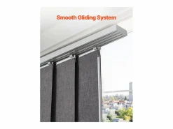 Cortina de Paneles SucceBuy Oscurecedores Verticales en Carril 116-218 cm de Ancho, Panel Japonés Ajustable hasta 243 cm de Alto, Ideal para Puertas Correderas^ Outlet