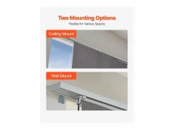 Cortina de Paneles SucceBuy Oscurecedores Verticales en Carril 116-218 cm de Ancho, Panel Japonés Ajustable hasta 243 cm de Alto, Ideal para Puertas Correderas^ Outlet