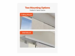 Persianas De Interior|Cortina de Paneles SucceBuy Verticales en Carril 116-218 cm de Ancho, Paneles Japoneses Ajustables hasta 243 cm de Alto, Ideal para Puertas Correderas