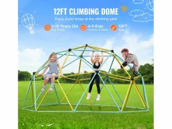 Columpio|Cúpula de Escalada SucceBuy, 366 cm, Escalador con Cúpula Geométrica, Sala de Juegos para Niños de 3 a 10 Años