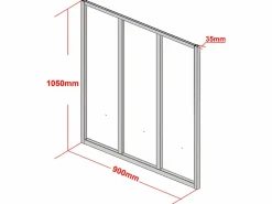 Vente-unique Cristalera atelier aluminio termolacado 90x105 BAYVIEW Blanco