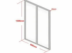 Vente-unique Cristalera atelier aluminio termolacado 60x130 BAYVIEW Blanco Clearance