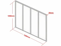 Cristalera atelier aluminio termolacado 120x105 BAYVIEW^Vente-unique Discount