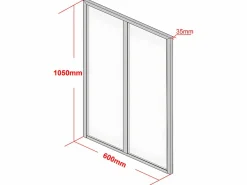 Cristalera atelier aluminio termolacado 60x105 BAYVIEW^Vente-unique Outlet