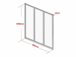 Vente-unique Cristalera Interior|Cristalera atelier BAYVIEW aluminio 90x105
