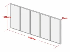 Cristalera atelier BAYVIEW aluminio 150x105^Vente-unique Clearance