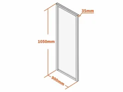 Vente-unique Cristalera atelier de aluminio termolacado - 30x105 cm - - BAYVIEW Blanco Clearance