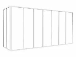 Vente-unique Cristalera Interior|Cristalera de esquina de taller de aluminio termolacado - Ancho 210 x Prof. 60 x Alt. 105 - - BAYVIEW