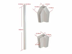 Cristalera de esquina de taller de aluminio termolacado - Ancho 150 x Prof. 150 x Alt. 105 - - BAYVIEW^Vente-unique Clearance