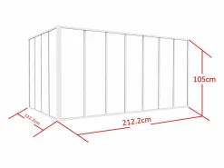 Vente-unique Cristalera Interior|Cristalera de esquina de taller de aluminio termolacado 120 x 120 x 105 cm Natural claro BAYVIEW