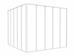 Cristalera de esquina de aluminio termolacado - Ancho 150 x Prof. 150 x Alt. 130 - - BAYVIEW^Vente-unique Outlet