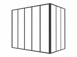 Vente-unique Cristalera Interior|Cristalera de esquina de taller de aluminio termolacado - L150 x L90 x Alt. 130 - - BAYVIEW