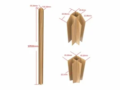 Vente-unique Cristalera de esquina de taller de aluminio termolacado 120 x 120 x 105 cm Natural claro BAYVIEW Color natural claro Online