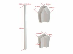 Vente-unique Cristalera de esquina de taller de aluminio termolacado - Ancho 210 x Prof. 150 x Alt. 130 - - BAYVIEW Blanco Outlet